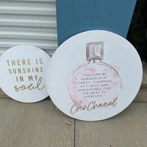 Coco Chanel Round Wall Art Set